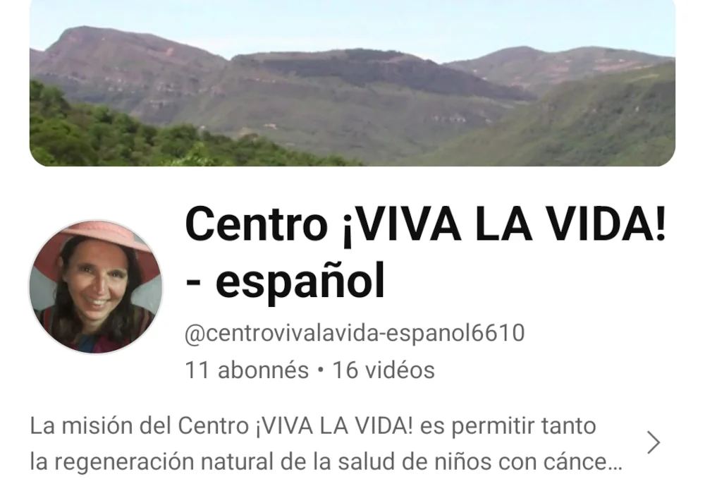 Canal Youtube Centro Viva La Vida Espagnol
