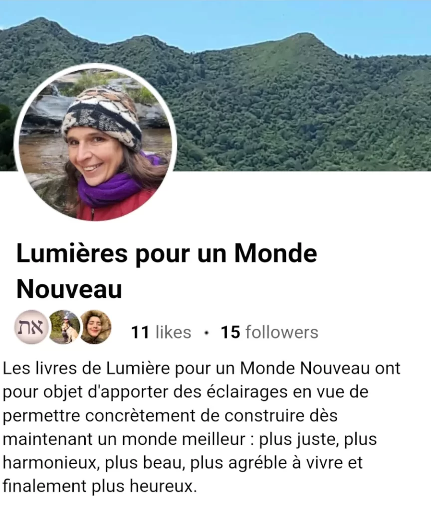 Page Facebook Lumières Pour Un Monde Nouveau