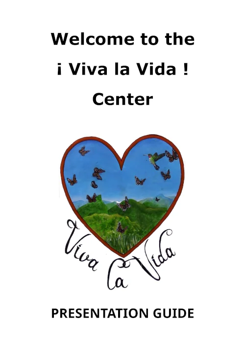 Page de couverture du guide de présentation du centre viva la vida