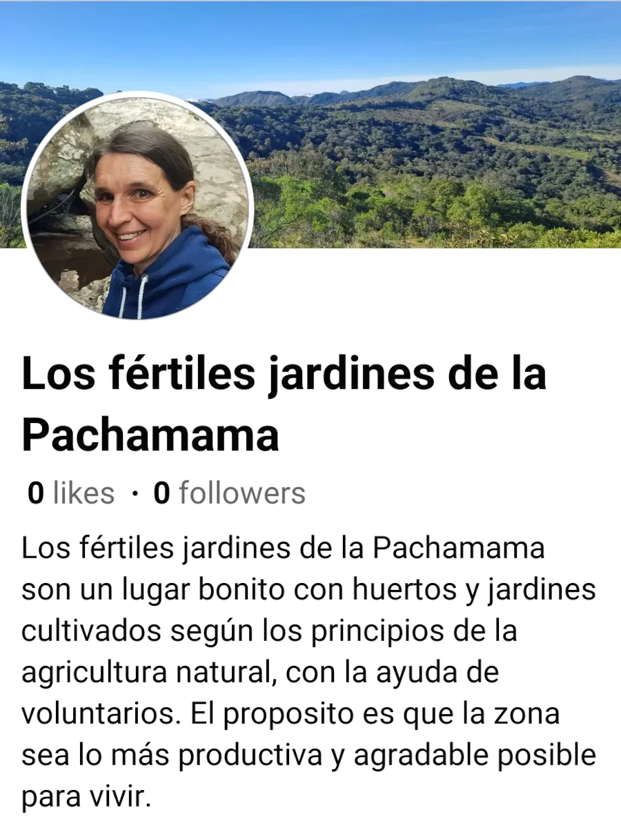 Página Facebook Los fértiles jardines de la Pachamama