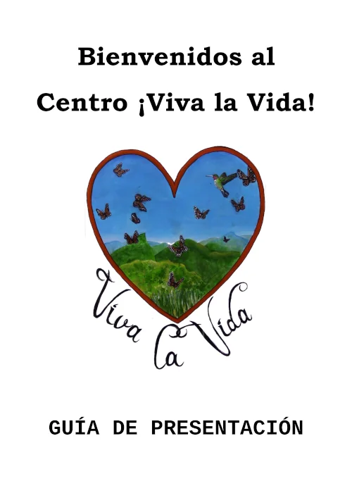 Page de couverture du guide de présentation du centre viva la vida
