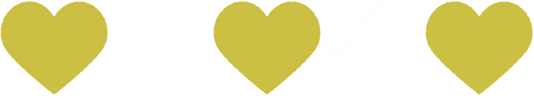 3 coeurs jaune approches par des scientifiques